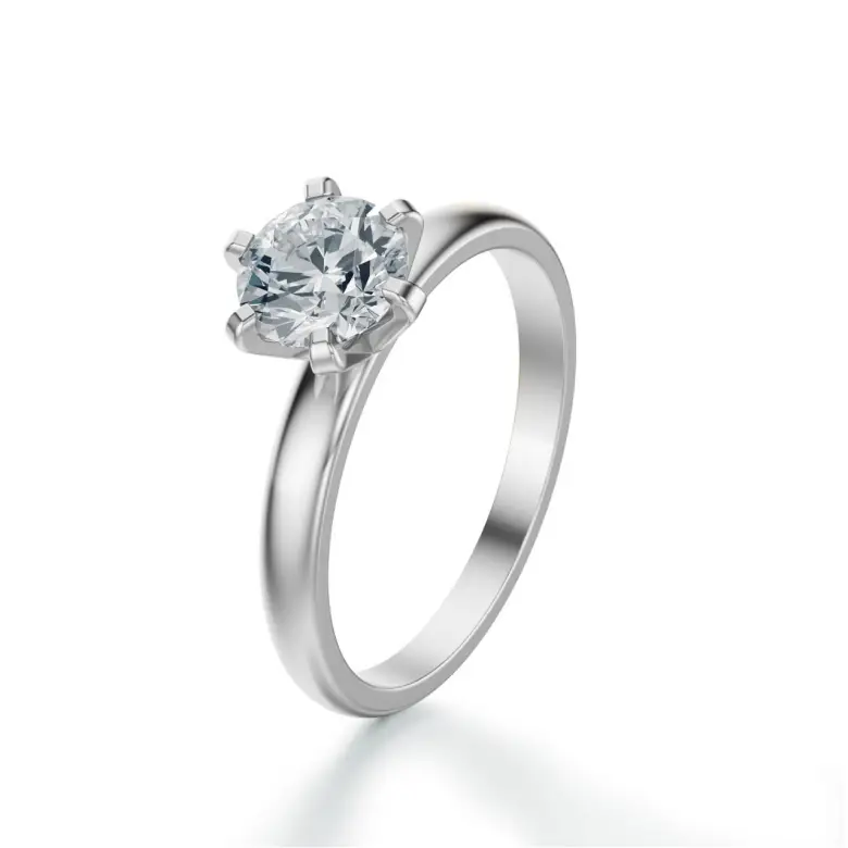 Pierścionek z dużym diamentem białe złoto SBPZ_029 Pierścionek z dużym diamentem białe złoto SBPZ_029